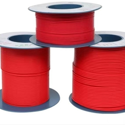 0.38mm Red Flexible Teflon Tubing , AWG 28 Thin Wall PTFE Tubing