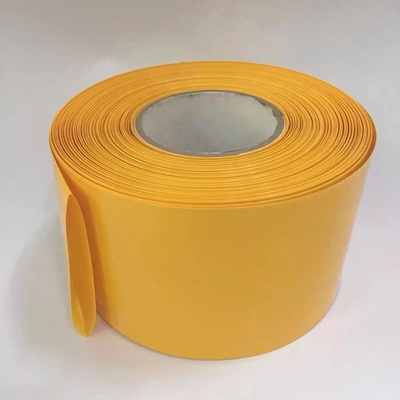Yellow 400mm Battery Shrink Wrap 18650 0.12mm PVC Insulation Protection
