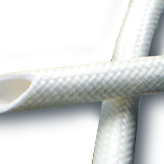 White Silicone Fiberglass Sleeve 100m , 12mm Braided Fiberglass Tube