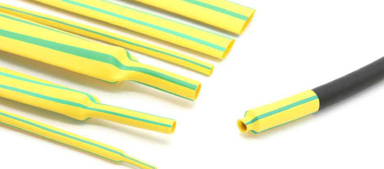 Yellow Green Thin Wall Heat Shrink Tubing Cross Linked Polyolefin