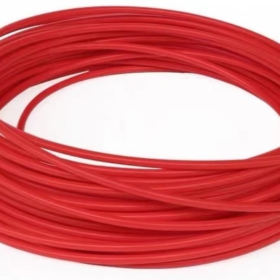 0.38mm Red Flexible Teflon Tubing , AWG 28 Thin Wall PTFE Tubing