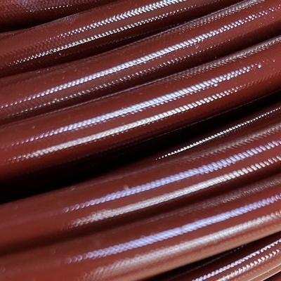 سعر جيد 8mm سيليكون الألياف الزجاجية الأكمام البني الأحمر مضفر المغلفة الانترنت