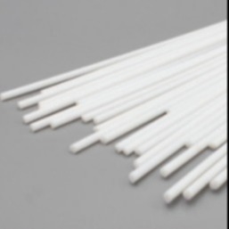 صب PTFE قضيب دائري 300 مم ، قضيب أبيض مملوء بالجرافيت