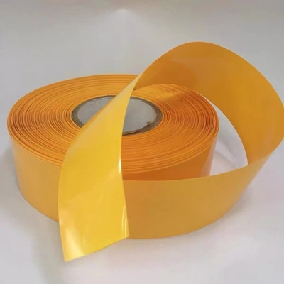 Yellow 400mm Battery Shrink Wrap 18650 0.12mm PVC Insulation Protection